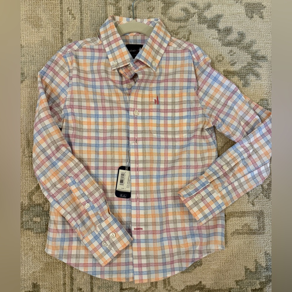 Johnnie-O boys Performance Plaid Button Down Shirt